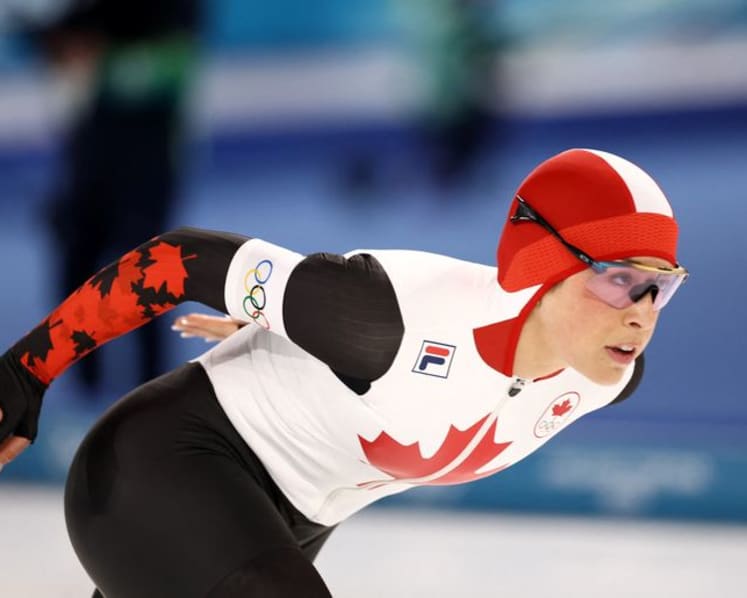 Speed skating-Canadian Maltais credits winner Lollobrigida for pushing her to podium