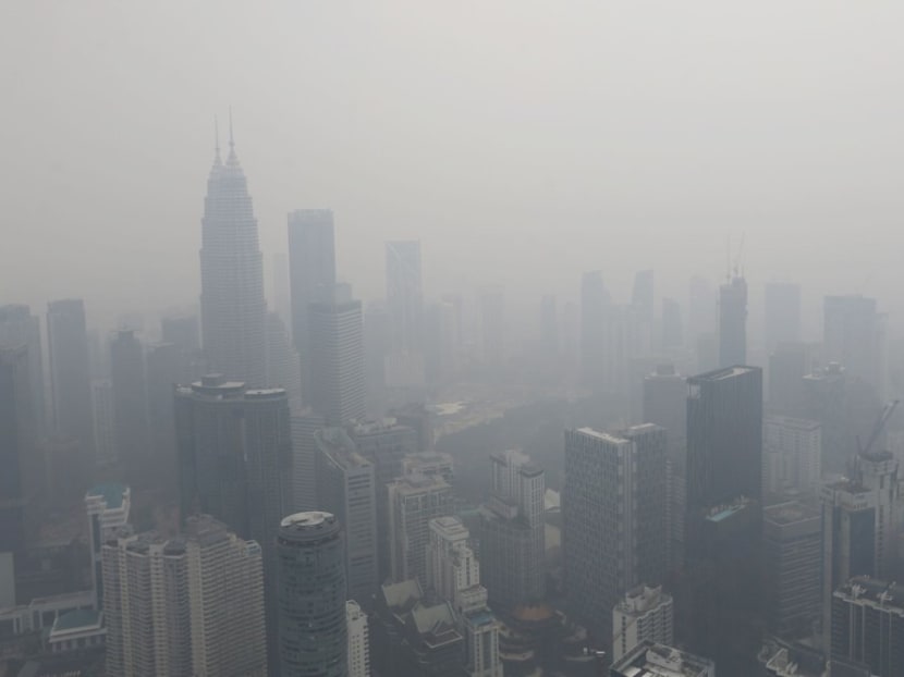 A thick blanket of haze shrouds Kuala Lumpur on Sept 10, 2019.