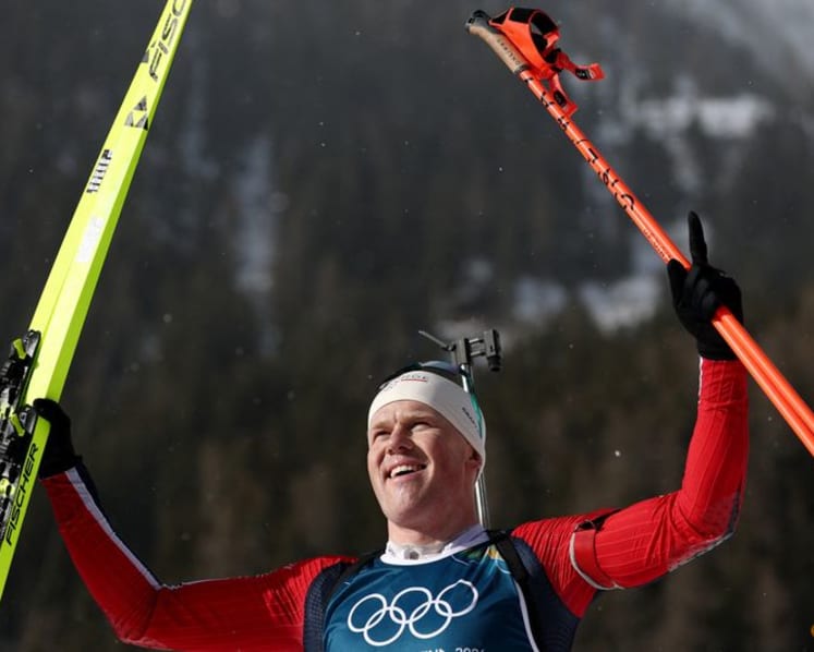 Biathlon-Trio battle it out for unique honour in Olympic race - not finishing last