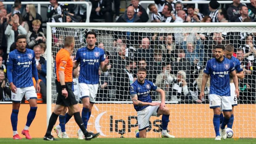 Ipswich relegated from Premier League after 3-0 loss at Newcastle