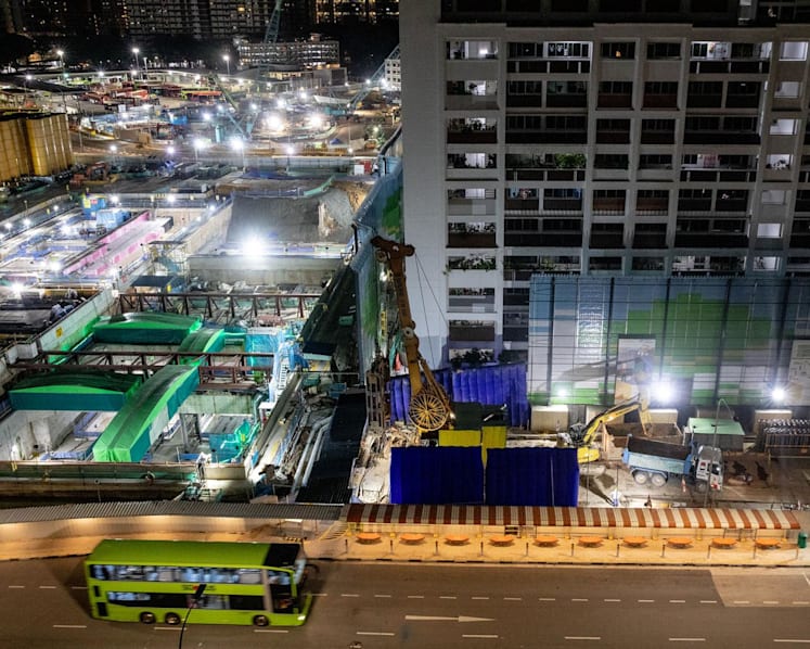Late-night noise at MRT site irks Hougang residents; LTA says work can't be stopped for safety reasons