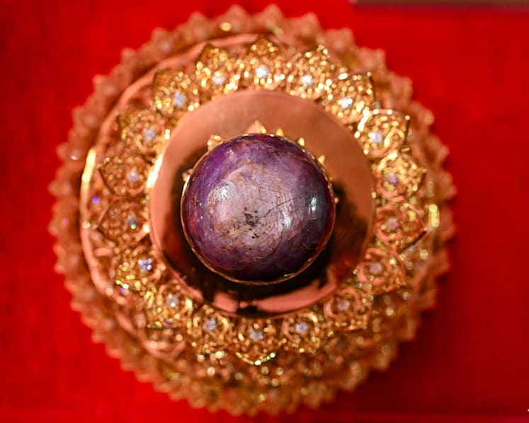 Rare purple star sapphire weighing 3,563 carats unveiled in Sri Lanka