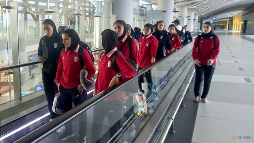 Iranian women's soccer team arrives in Turkey on journey home