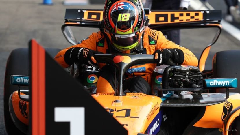 Piastri takes dominant sprint pole in Belgium