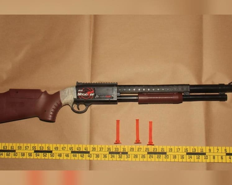 Two men investigated for causing public alarm after shotgun-like object seen in online video