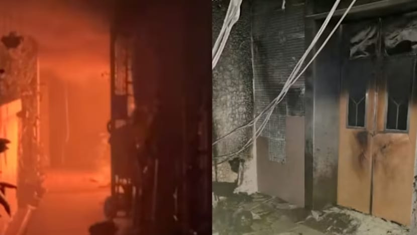 4 orang dibawa ke hospital susuli kebakaran di lobi lif blok HDB Ang Mo Kio
