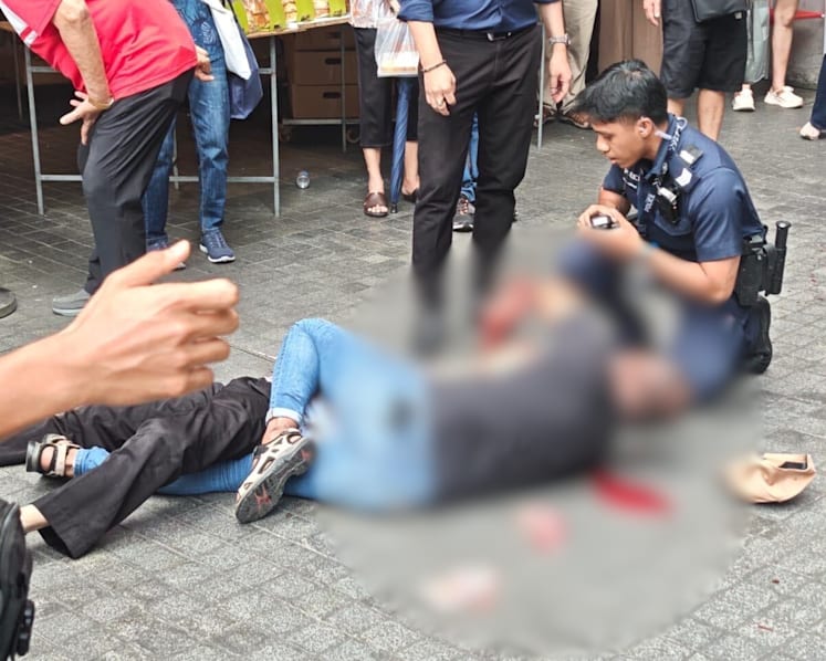 Man with knife in Clementi disarmed by member of public, taken to hospital with self-inflicted wounds