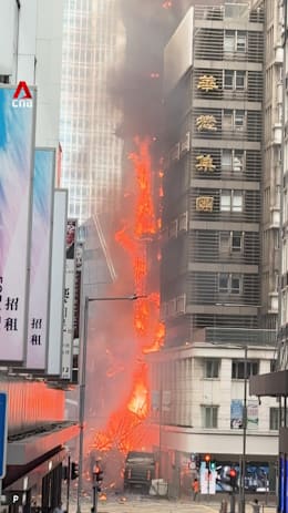 Fire breaks out at Chinachem Tower in Central, Hong Kong