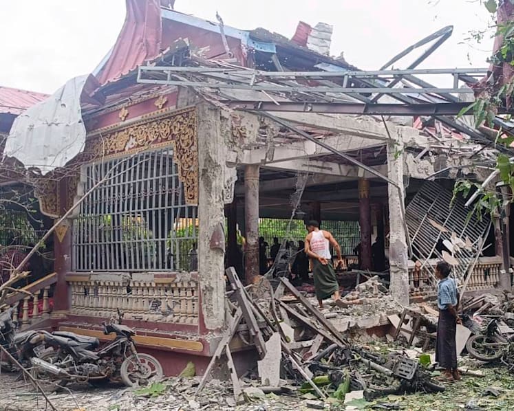 At least 23 dead after airstrike on Buddhist monastery in Myanmar