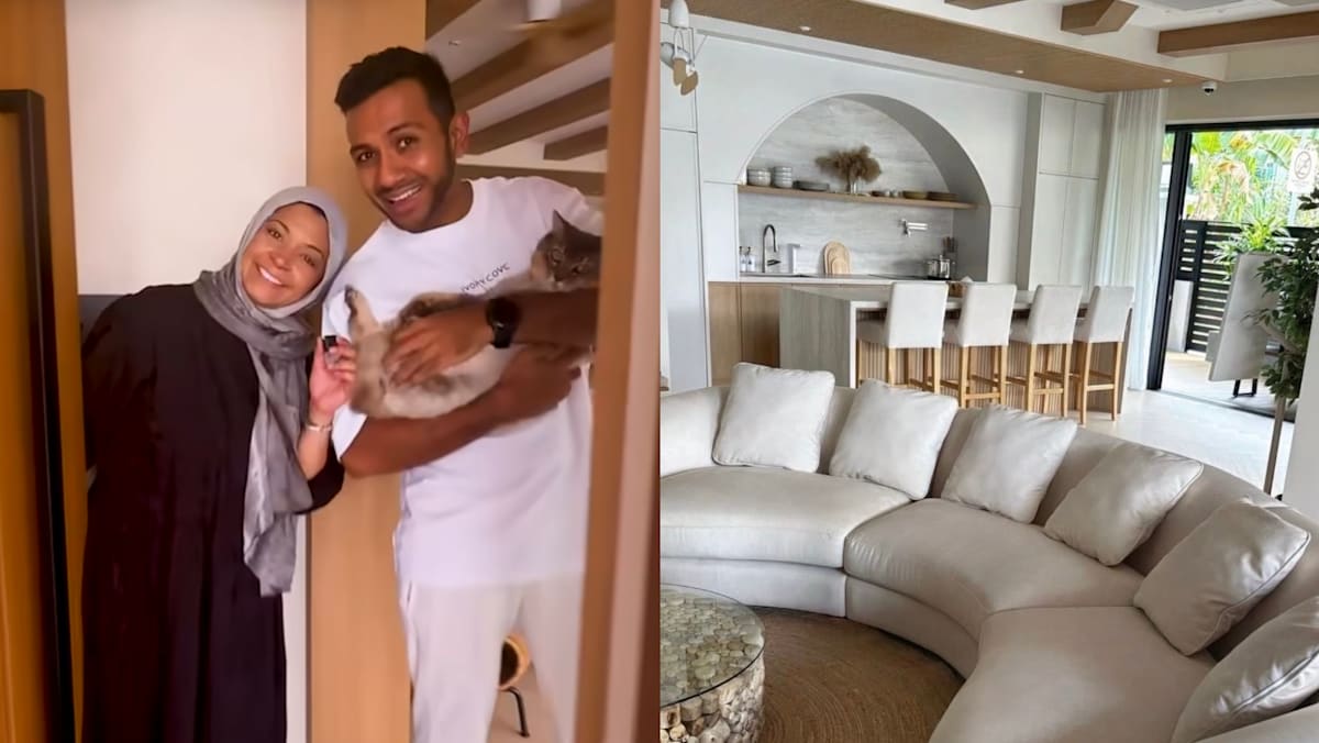 Taufik Batisah and wife give a tour of their newly renovated home inspired by Bali