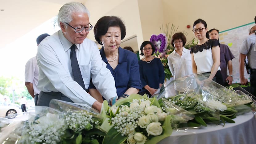 Leaders, public flock to school to pay tribute