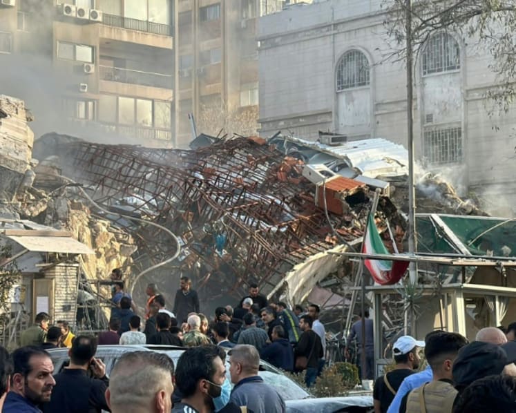 Israel destroys an Iranian consular annex in Syria killing all inside