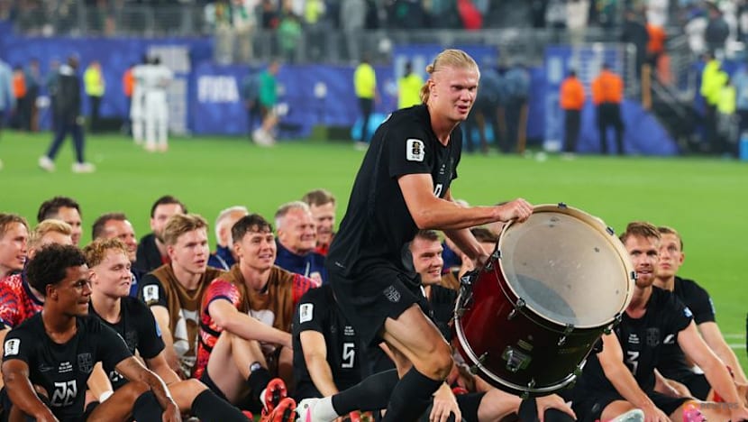 Ecstatic Norway squad celebrate World Cup progress with Viking row