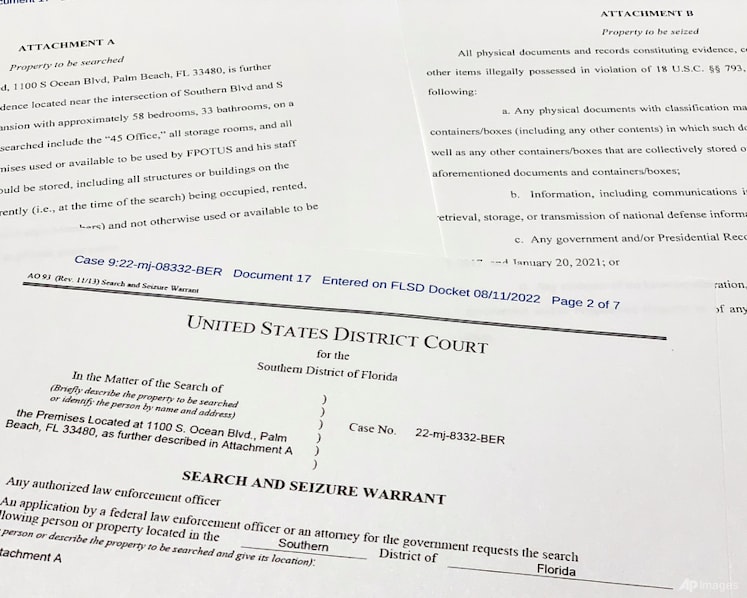 Feds oppose unsealing affidavit for Trump Mar-a-Lago warrant