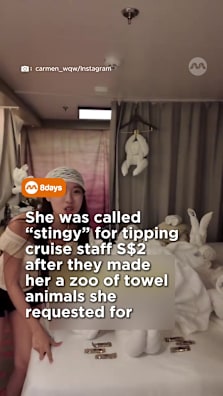 How much would you guys tip? 🤔 #8dayssg #8dayssgtrending #cruise #animals #fyp 