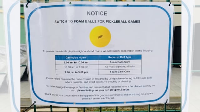 蒙巴登匹克球新规定 早晚特定时段限用泡棉球