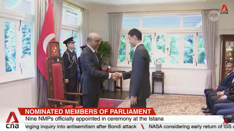 Nine Nominated Members of Parliament officially appointed in ceremony at the Istana