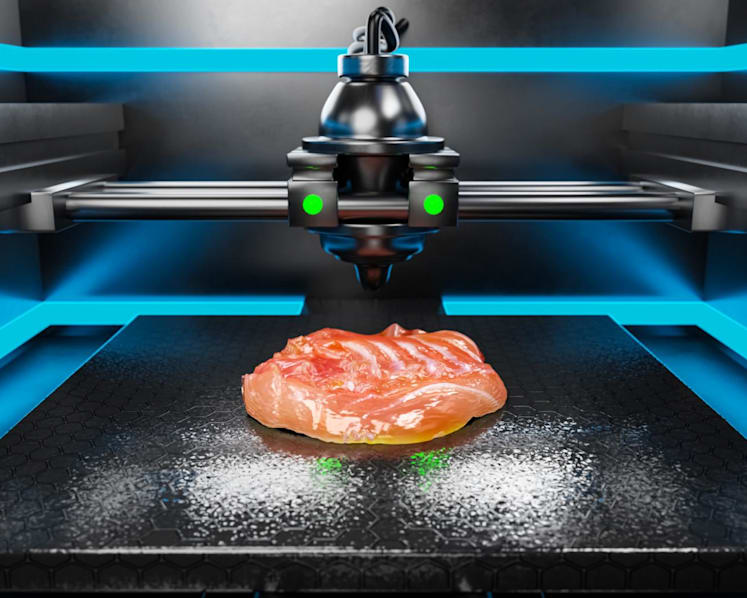 Here's why you could be eating 3D-printed meat and less rice by 2040, according to food futurists