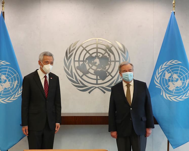 PM Lee meets United Nations Secretary-General António Guterres in New York