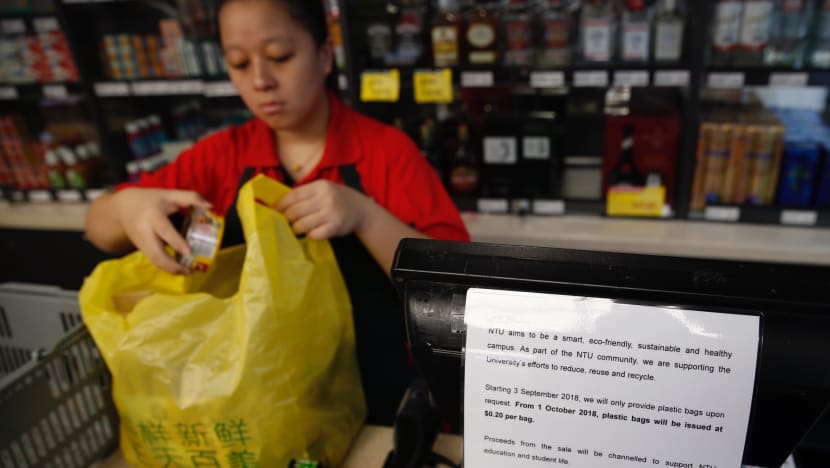Not so green, NTU stores give out plastic bags freely despite initiative to cut down usage
