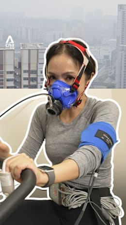 How much more haze pollutants do you breathe in when exercising?