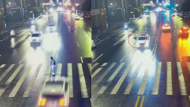 中国学生守规过马路被撞飞 惨遭对向车辆碾压毙命