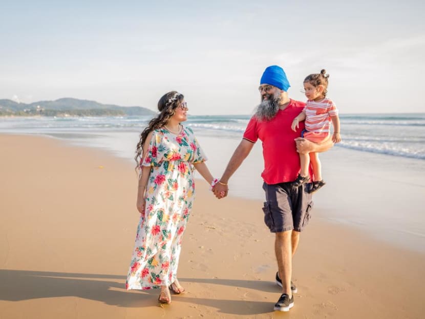 A photo of the deceased, his wife and son taken recently during their holiday in Phuket.
