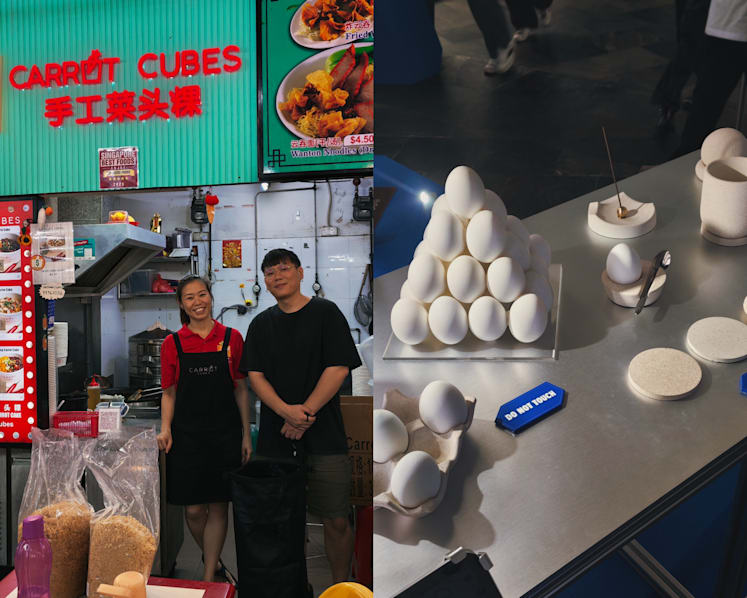This Singapore designer turns discarded eggshells from a carrot cake hawker into homeware This Singapore designer turns discarded eggshells from a carrot cake hawker into homeware