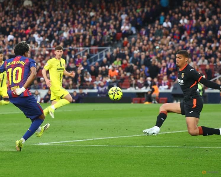 Yamal hat-trick fires Barca four points clear in LaLiga title race