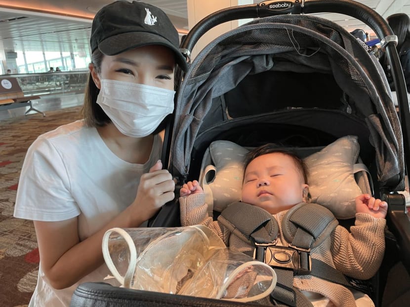 Reunited at last: Mother brings baby to Malaysia to meet grandparents for the first time as VTL opens Reunited at last: Mother brings baby to Malaysia to meet grandparents for the first time as VTL opens