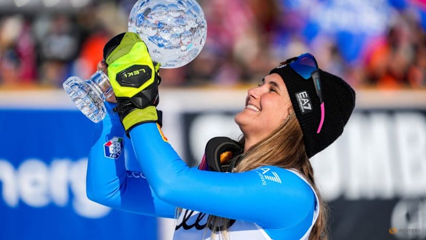 Alpine skiing-Pirovano takes World Cup downhill title with third win in a row