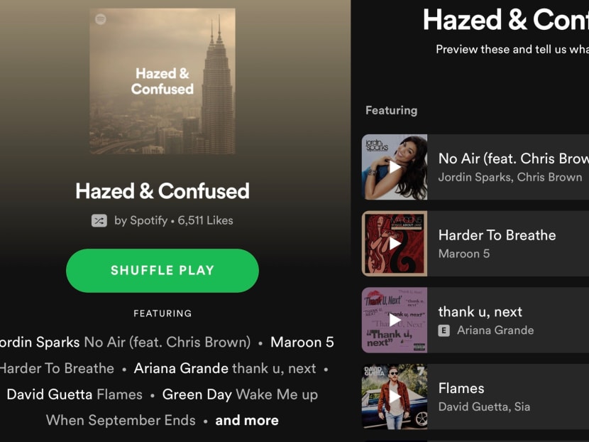 Titled “Hazed and Confused”, the Spotify playlist is now making a comeback along with the smog from fires in the region.