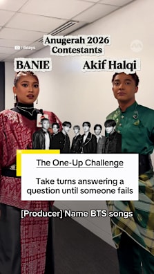 Who is the bigger BTS fan between these two? #8dayssg #8dayssglocalent #bts #anugerah2026 #sgfyp 