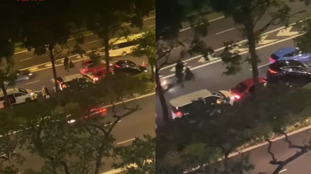 PIE四车连环撞 两人受轻伤拒绝送院