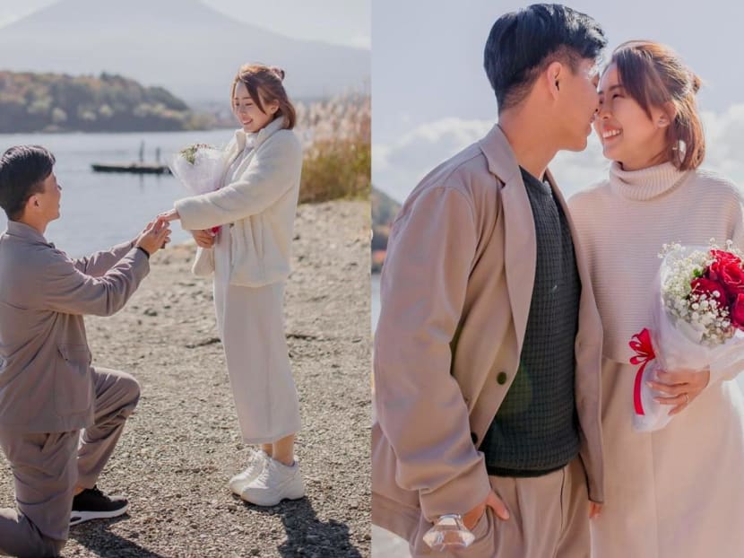 Mediacorp artiste Jernelle Oh had to recreate her engagement photos because the photographer was late