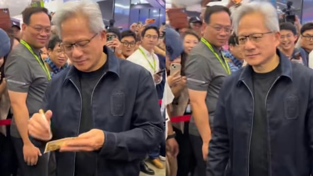 女粉丝高喊连番索签名 黄仁勋变脸：你太难搞