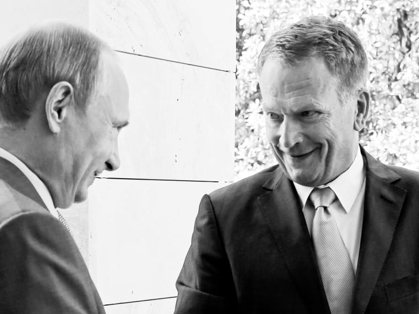 Finnish President Sauli Niinisto (right) became the first EU head of state in months to visit Mr Vladimir Putin in Russia when the two met in August in Sochi. Photo: Reuters