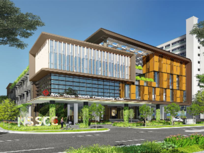 An artist's impression of the upgraded Nee Soon South community club.