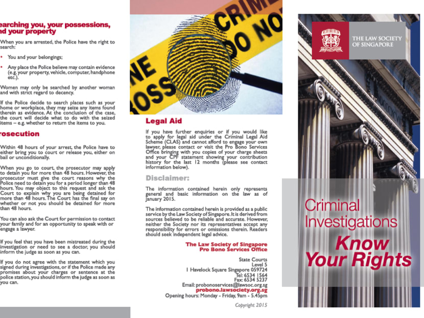 Pamphlet introduced to educate those arrested on legal rights - TODAY