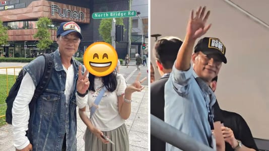 Simon Yam Spotted Near Funan, Plays Scissors Paper Stone With Fan