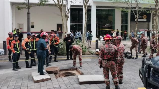 吉隆坡女游客陷8公尺深洞 目击者：当时她坐在石椅上