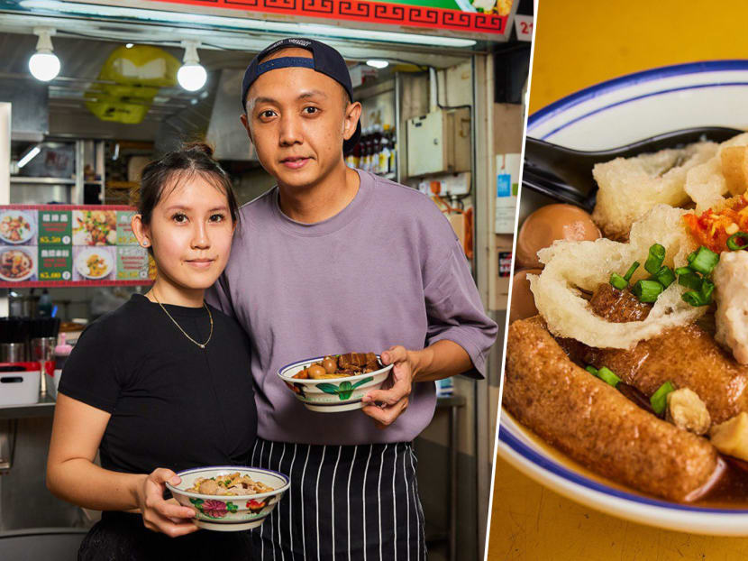Hardworking couple opens hawker stall for the 3rd time, serves nice fish maw braised pork bee hoon