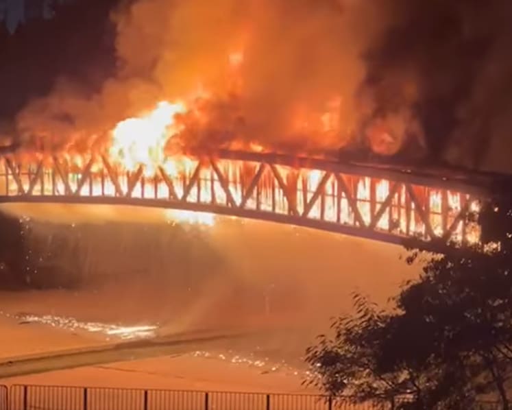 20,000 Hong Kong homes face 2-day blackout after fire breaks out on power cable bridge
