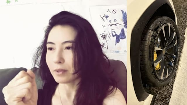 张柏芝自曝开车爆胎！当晚就看车有异样，因赶回家陪孩子疏忽检查