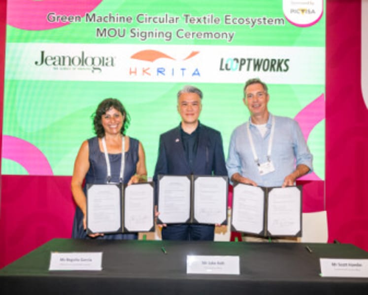 HKRITA Signs MoU with Jeanologia and Looptworks to Establish the Green Machine Circular Textile Ecosystem,  Marking a Breakthrough in Scalable Textile Recycling