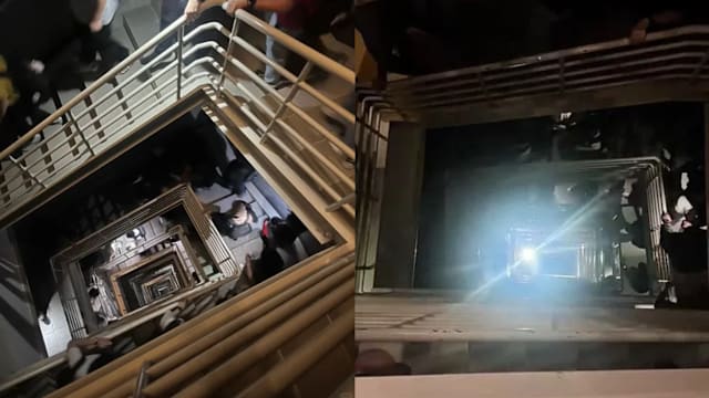 马国多地停电升降机停摆 高楼员工徒步下百层