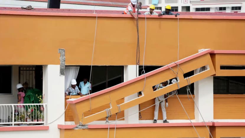 Sun breaker at Tampines St 23 flat partially collapses