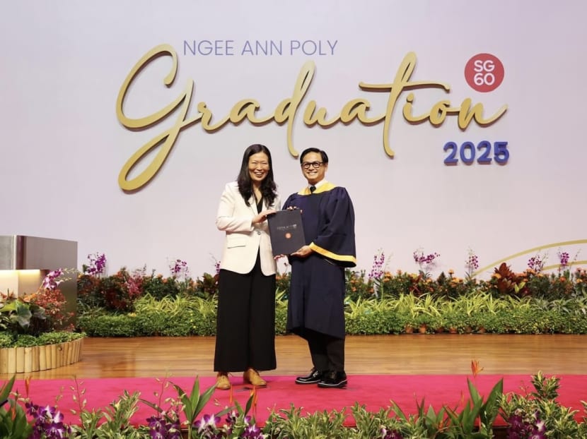 Radio DJ and actor Dennis Chew graduates from Ngee Ann Polytechnic
