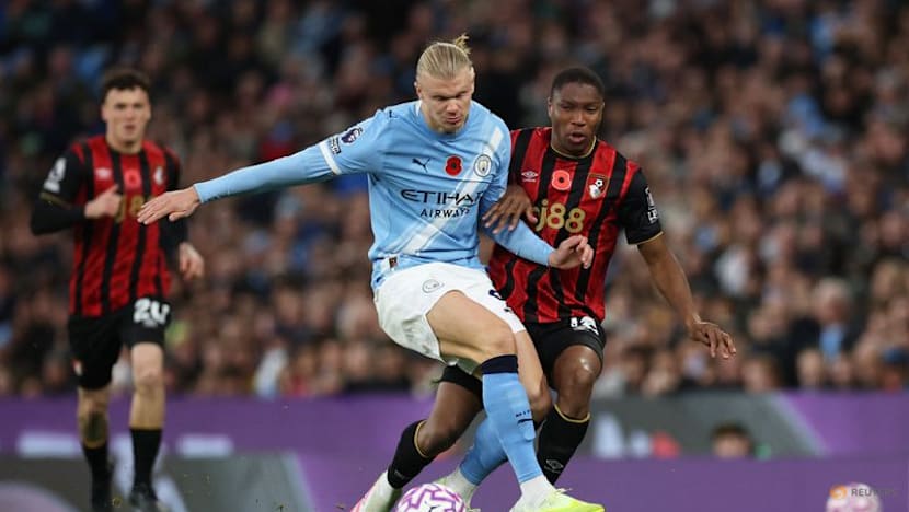 Haaland's dazzling double against Bournemouth earns praise from Guardiola