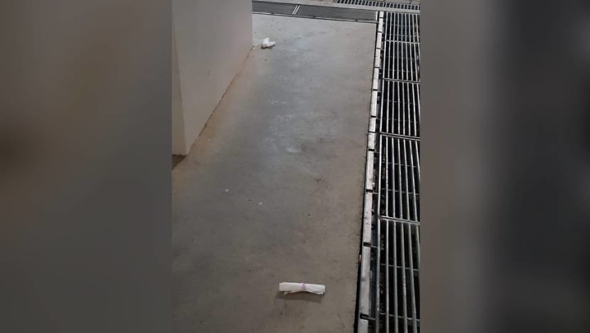 Punggol housing block residents plagued by sanitary pad litterbug